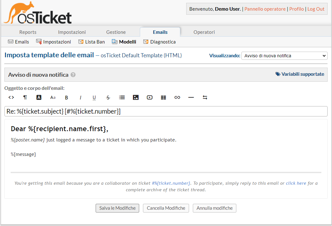 Reply To Italian Email Templates Not Working Osticket Awesome